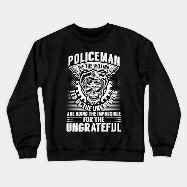 policeman gift police officer police commissioner Crewneck Sweatshirt by OfCA Design